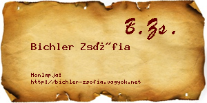 Bichler Zsófia névjegykártya